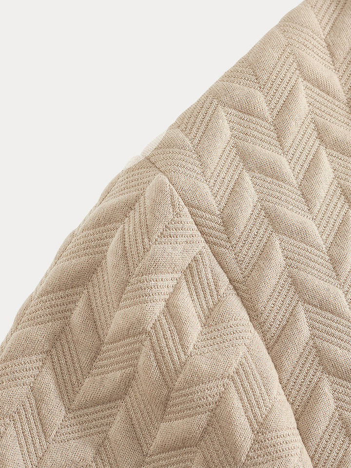 Casual Jacquard Texturerat Matchande Set