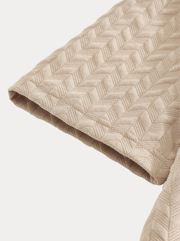 Casual Jacquard Texturerat Matchande Set