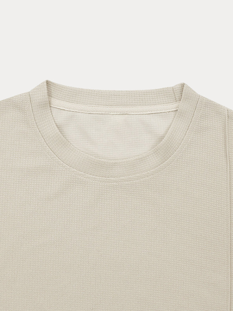 Athleisure Löst Sittande Waffle 2-Delat Set