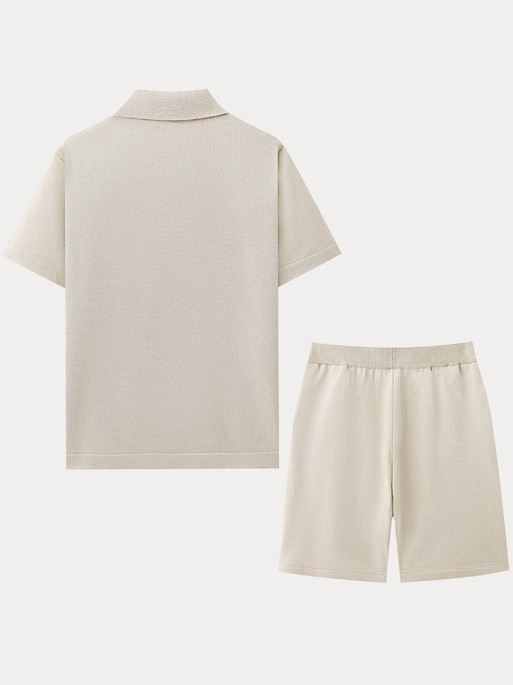 Casual Jacquard Stickad 2-Delat Set