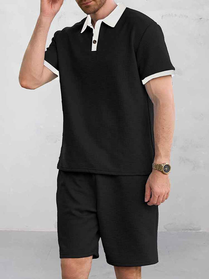 Mångsidigt Stil Jacquard Pikétröja Set