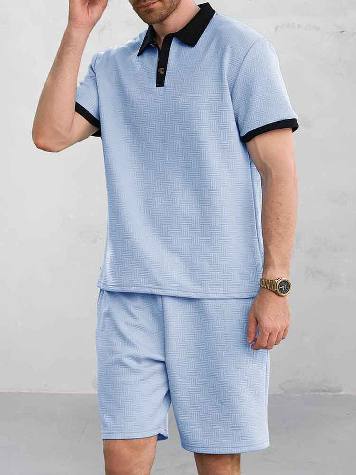 Mångsidigt Stil Jacquard Pikétröja Set