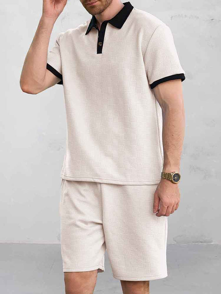 Mångsidigt Stil Jacquard Pikétröja Set