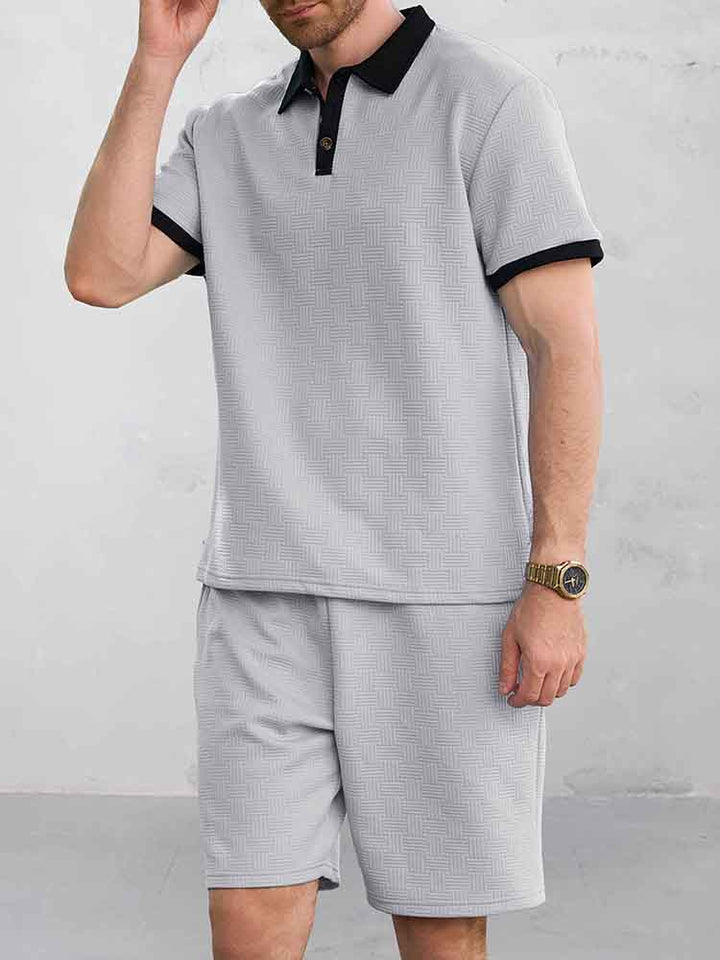 Mångsidigt Stil Jacquard Pikétröja Set