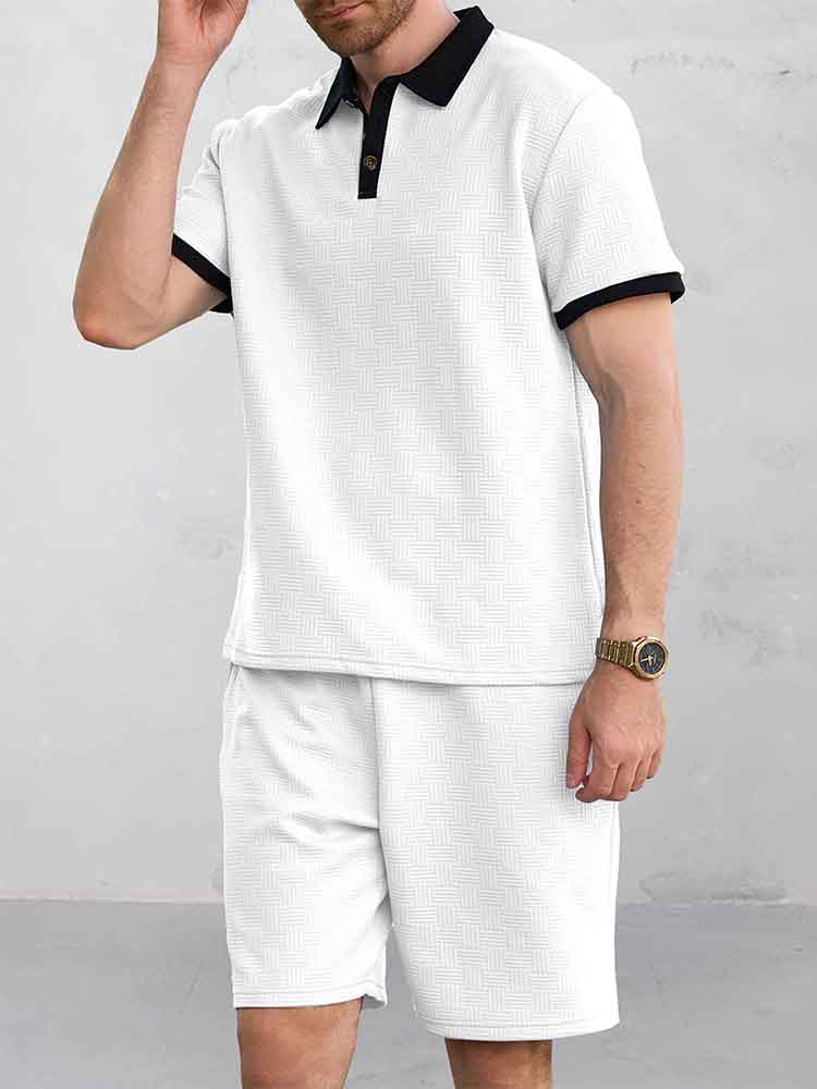 Mångsidigt Stil Jacquard Pikétröja Set