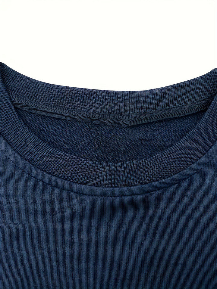 Herr Kontrast Rand 2-Delat Kortärmd T-Shirt & Shorts Set