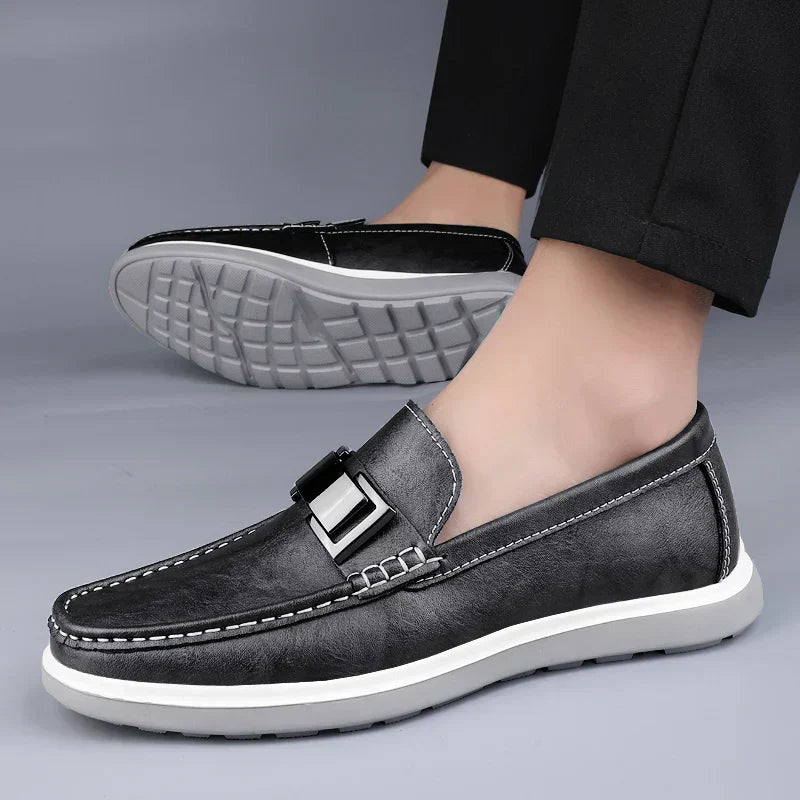 Lyxiga Läder Loafers