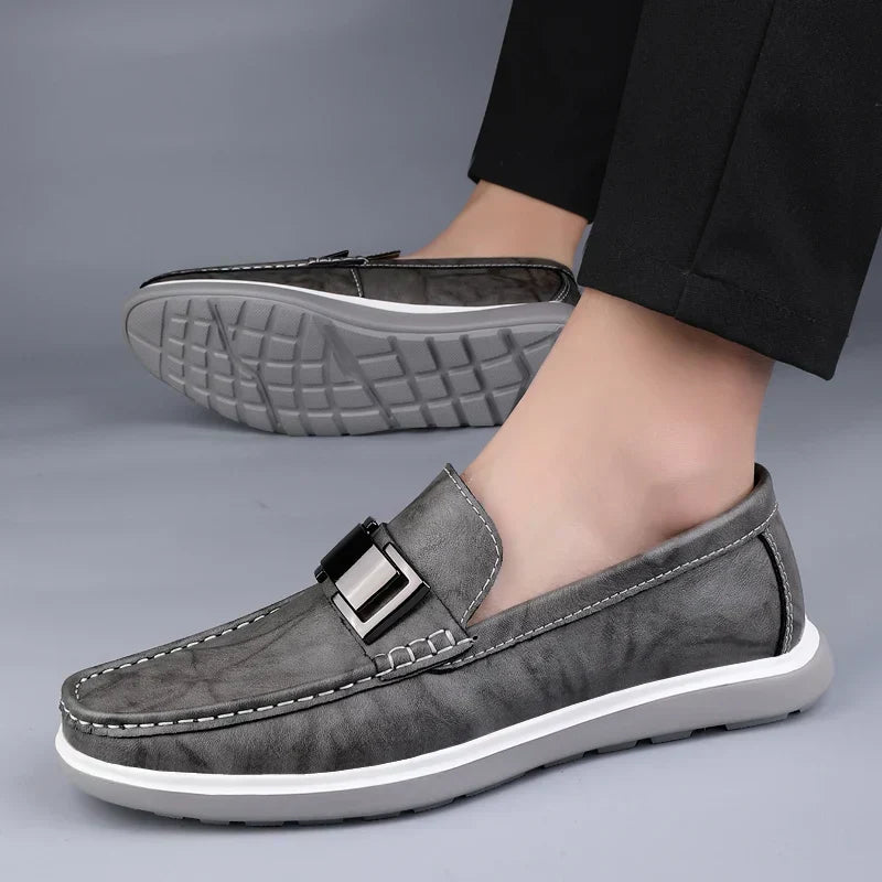 Lyxiga Läder Loafers