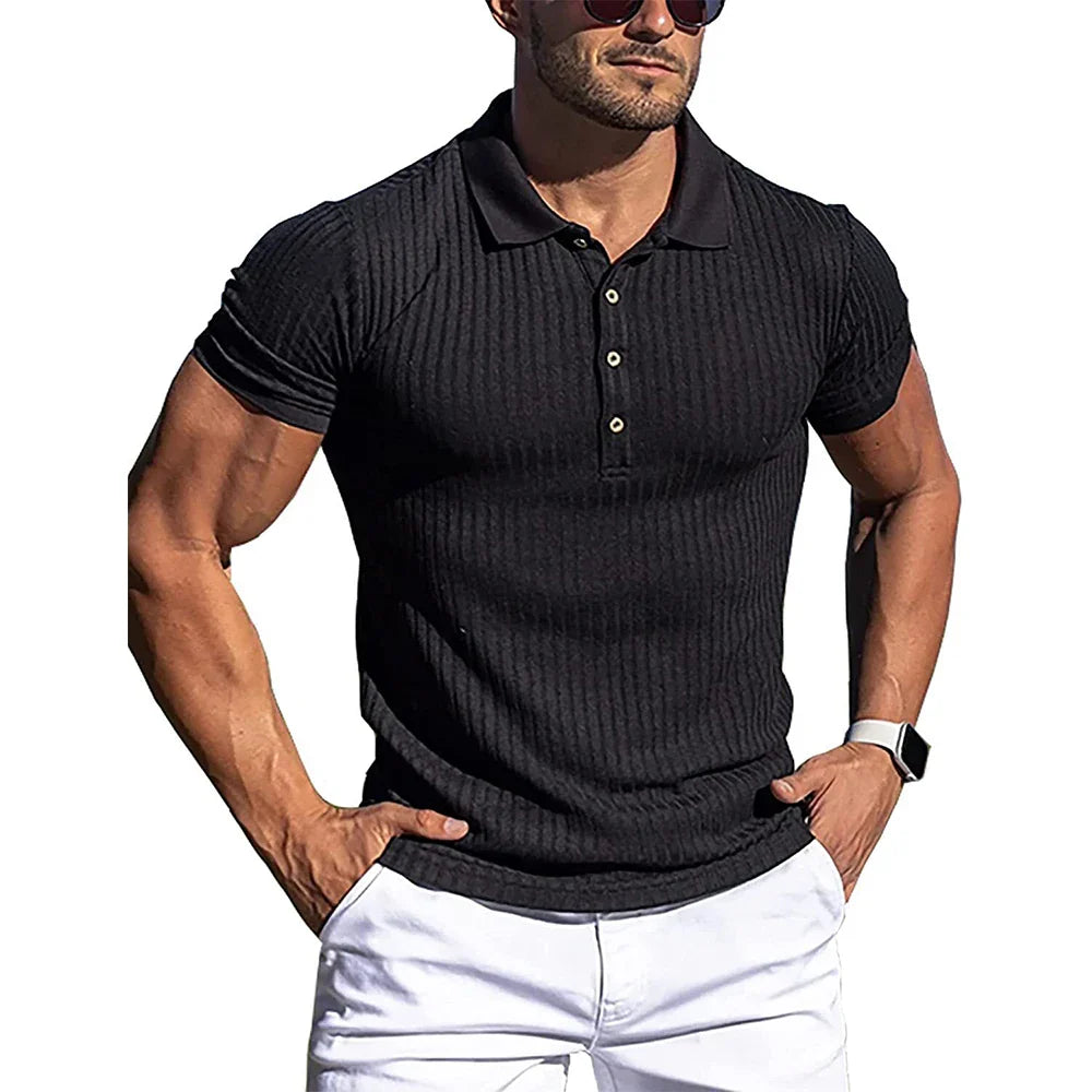Elegant Randig Pikétröja