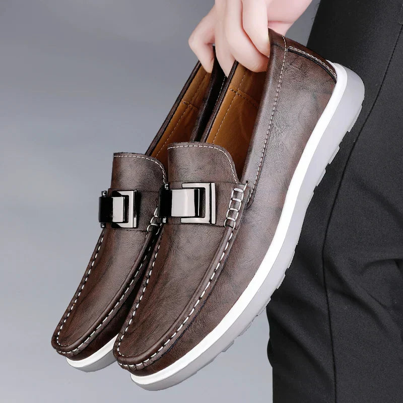 Lyxiga Läder Loafers