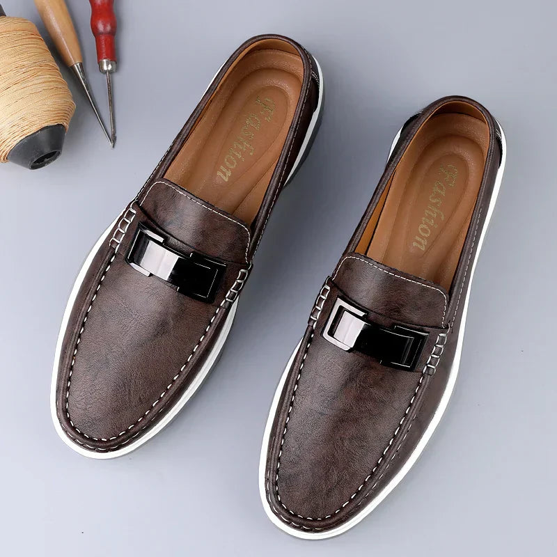 Lyxiga Läder Loafers