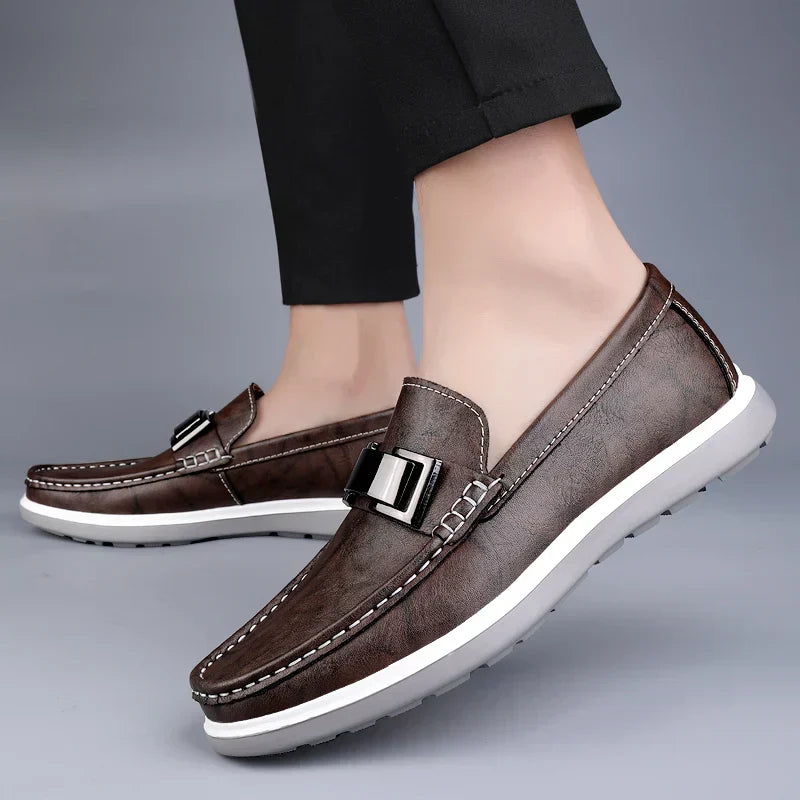 Lyxiga Läder Loafers