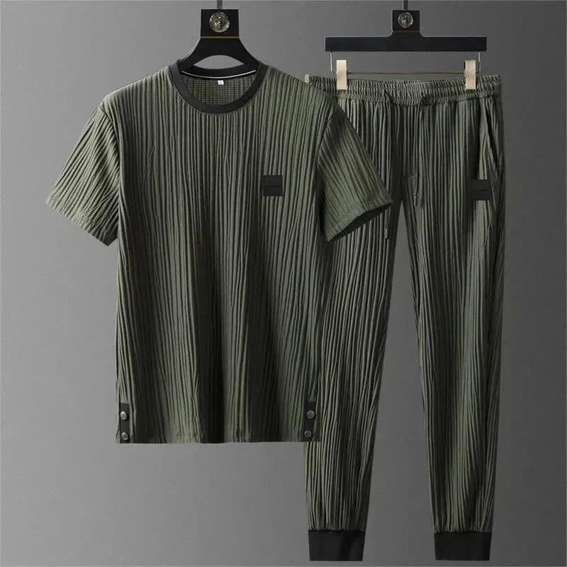 Milano Ribbat Lounge T-shirt & Byxset