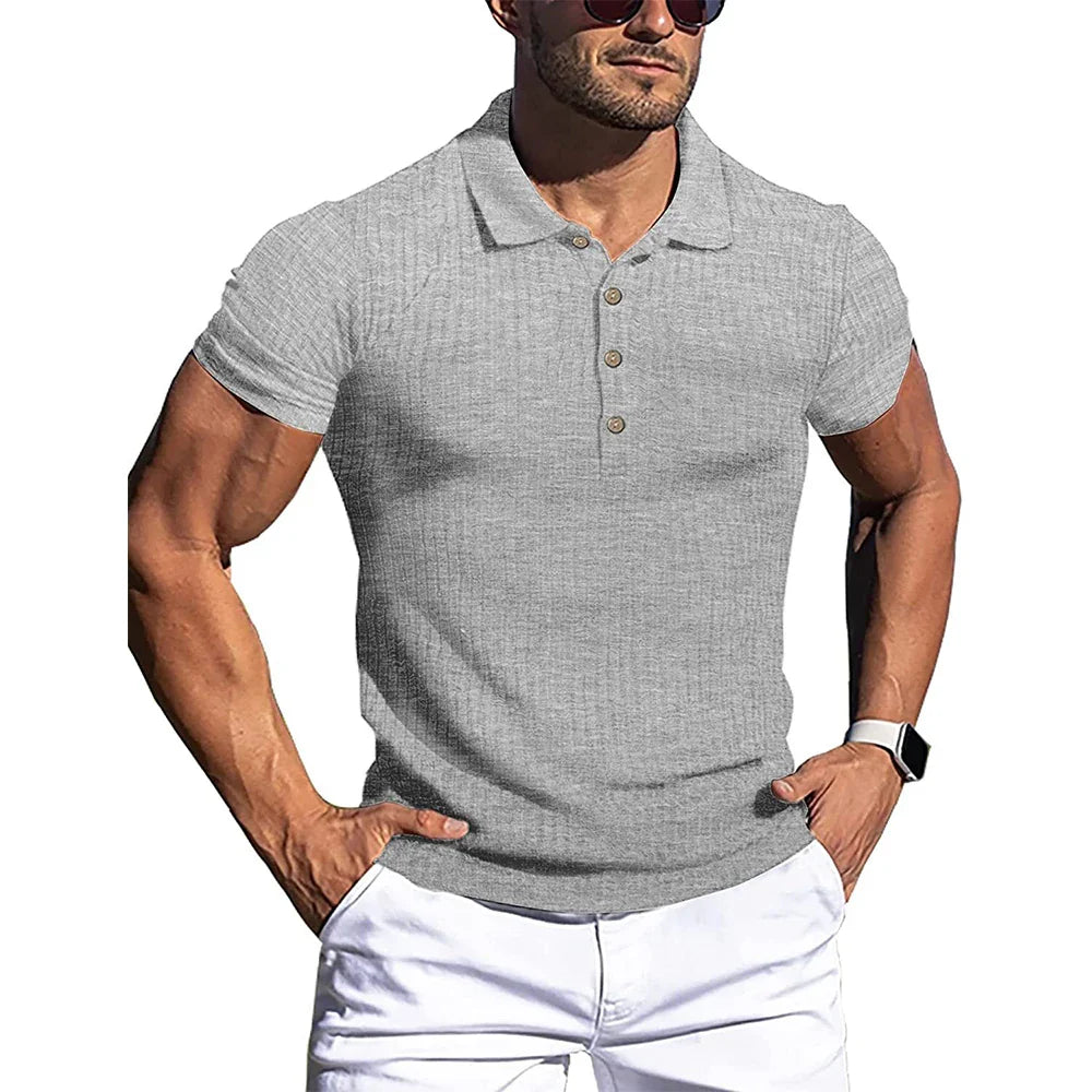 Elegant Randig Pikétröja