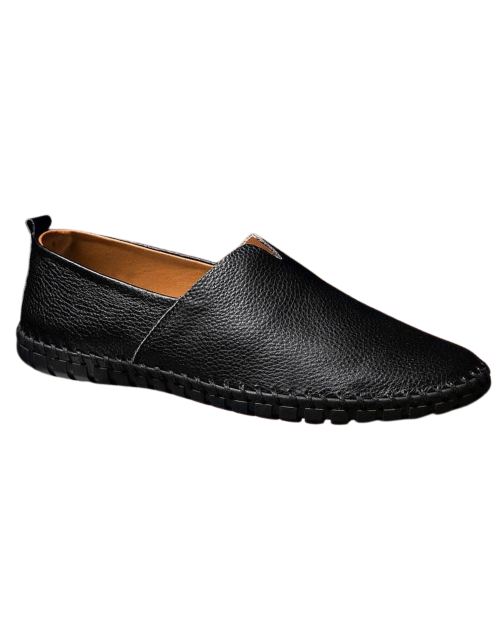 Handstickade Läder Loafers