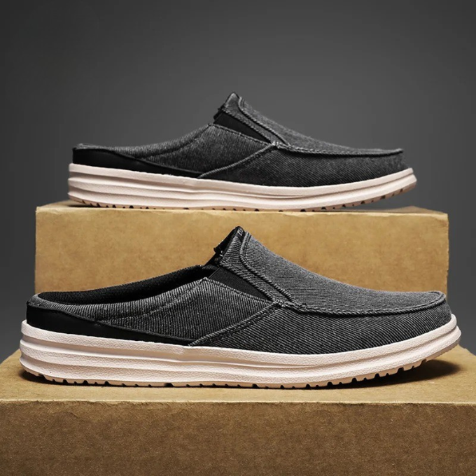 Denim Mule Loafers