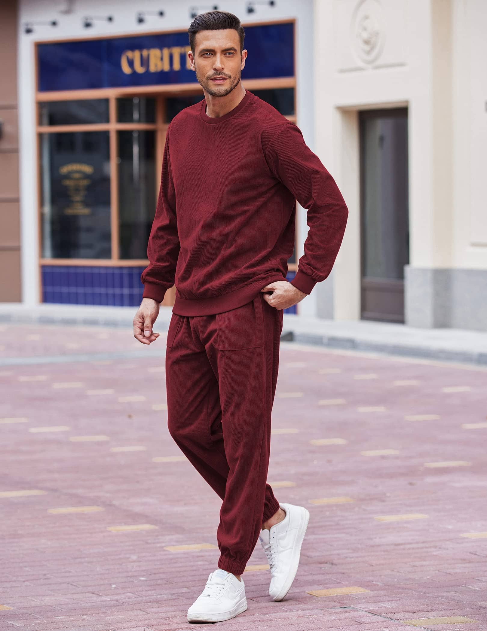 2-Delat Långärmd Pullover Sportset