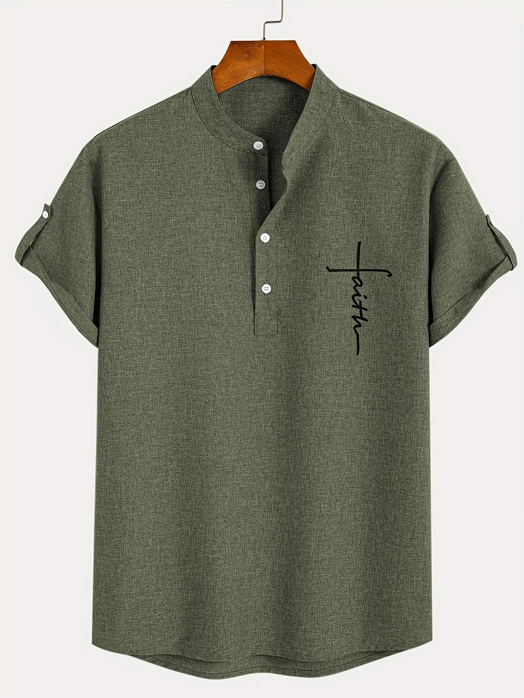 Leblanc™ | Elegant Kortärmd Skjorta med Ståkrage