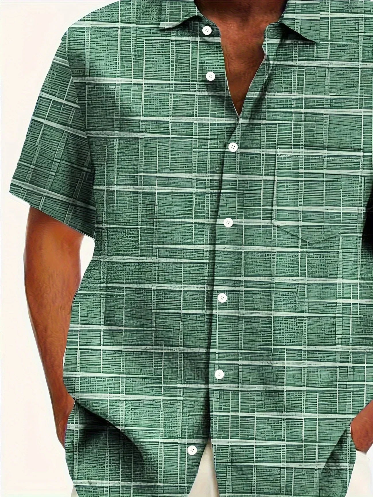 Leblanc™ | Elegant Randig och Rutig Skjorta