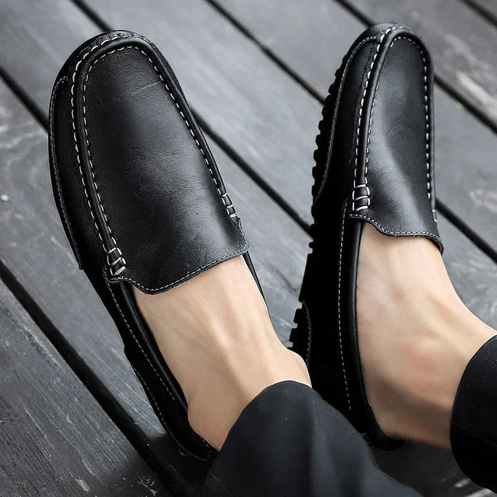 Vintage Läder Loafers