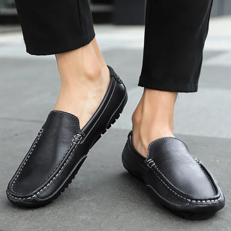 Vintage Läder Loafers