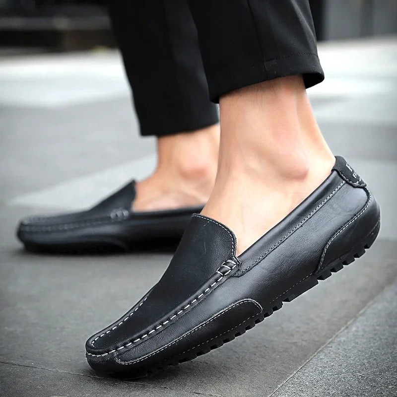 Vintage Läder Loafers