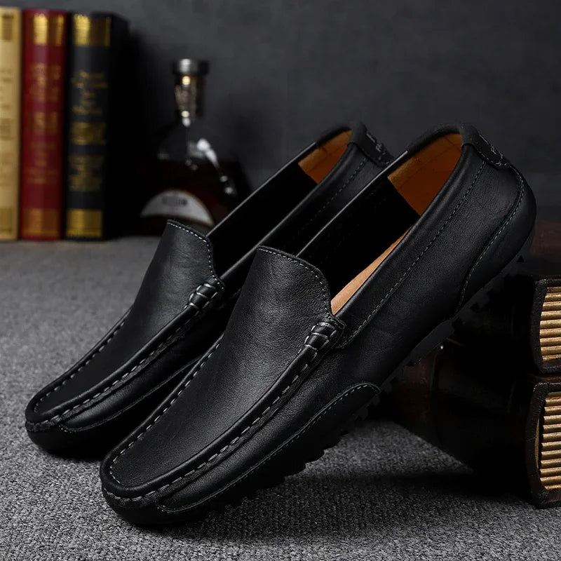 Vintage Läder Loafers