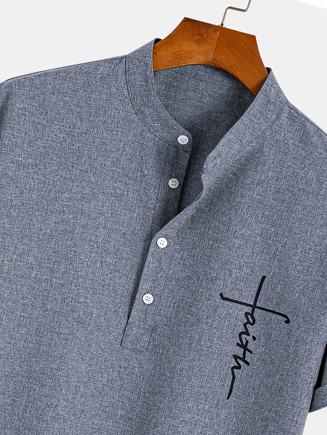 Leblanc™ | Elegant Kortärmd Skjorta med Ståkrage