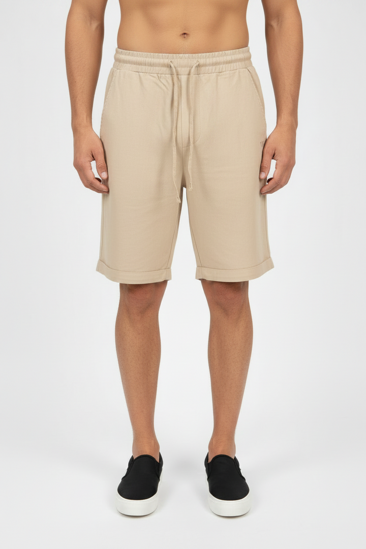 Valenci Linneshorts Beige