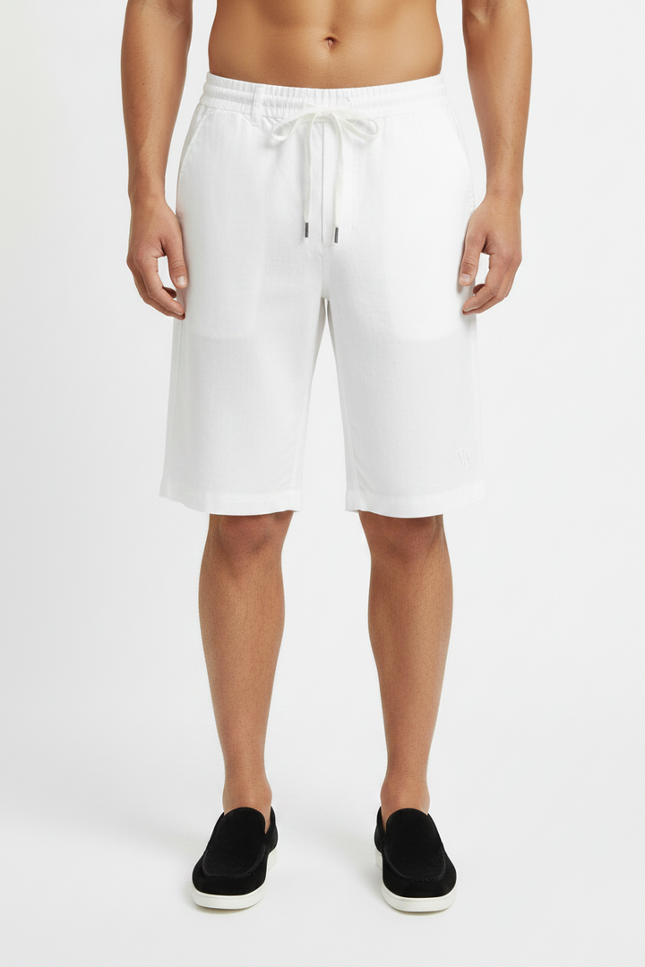 Valenci Linneshorts Vit