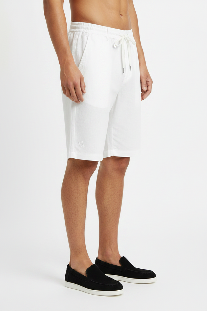 Valenci Linneshorts Vit