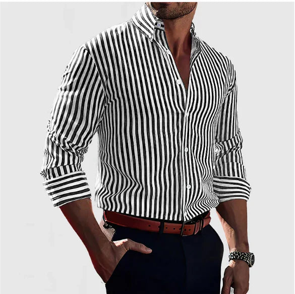 Leblanc™ | Elegant Randig Skjorta