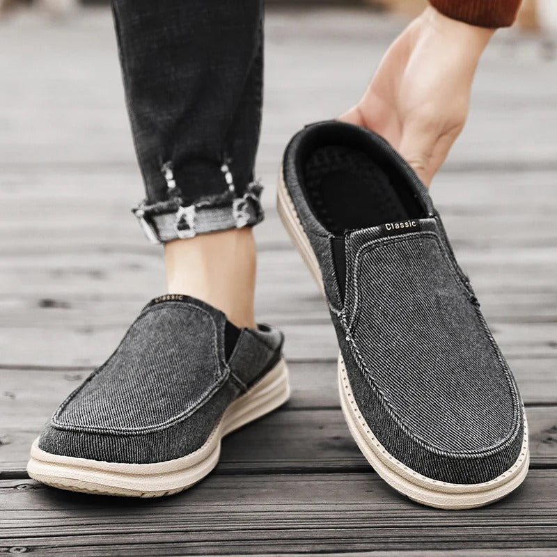 Denim Mule Loafers