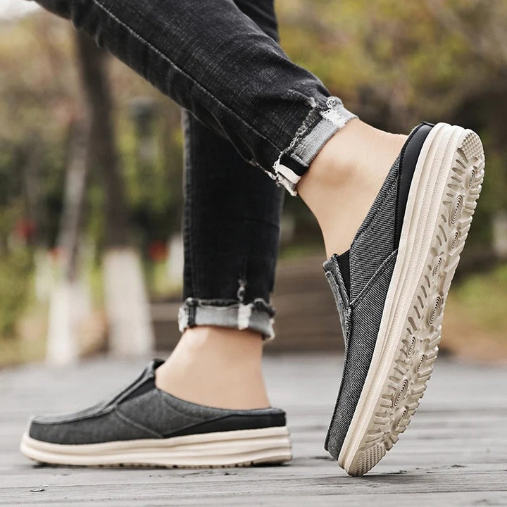 Denim Mule Loafers
