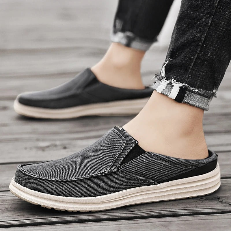 Denim Mule Loafers