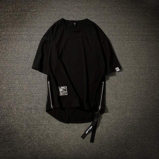 T-shirt med Sidodragkedjor