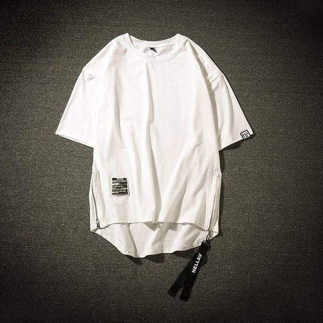 T-shirt med Sidodragkedjor